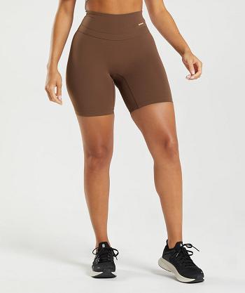 Szorty Damskie Gymshark Whitney Cycling Brązowe | PL 2478VRW